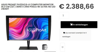 ASUS ProArt PA32UCG-K 32" monitor voor €2514,27 bij Max ICT
