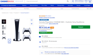 Console da Sony para PS5 de 825GB - R$ 4.132,40