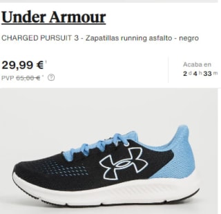 Zapatillas para Mujer Under Armour CHARGED PURSUIT 3 por 29.99€