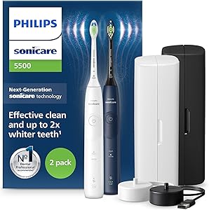 Philips Sonicare 5500 HX7119/01 elektrische tandenborstels 2-pack voor €134,99 bij Amazon