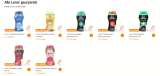 60% korting op alle Lenor Geurparels bij de AH
