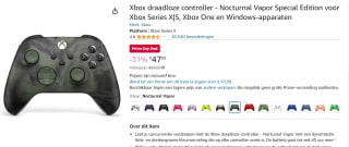 Xbox Draadloze Controller - Nocturnal Vapor Special Edition - Series X & S - Xbox One voor €47,99 bij Amazon