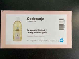 Gratis Beregoede Babyolie en AH Zoogkompressen bij Albert Heijn [ Scan barcodes]