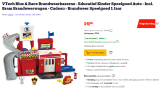VTech Blus & Race Brandweerkazerne + Bram Brandweerwagen voor €14,99 bij Bol.com