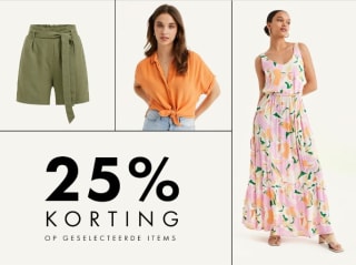 25% korting op geselecteerde items bij WE Fashion