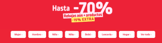 Rebajas hasta 80% + 15% EXTRA descuento en tus compras en Kiabi