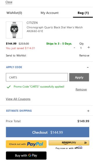 Reloj Citizen Bullhead Tsuno por solo 169,51€