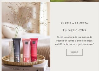 Regalo por la compra de +50€ en huevos de Pascua desde Rituals