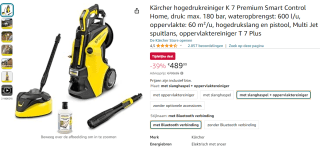 Kärcher K 7 Premium Smart Control Home hogedrukreiniger voor €489,99 bij Amazon