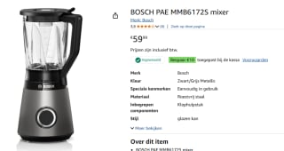 BOSCH Blender MMB6172S VitaPower voor €49,99 dmv code bij Amazon