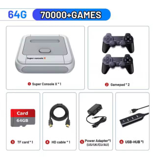 Kinbrick-consola Super Console X Retro, compatible con 90000 juegos, 50 emuladores para PS1/PSP/MAME/DC con controladores por solo 33,69€