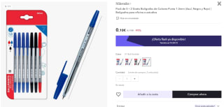 Material escolar desde solo 0,01€