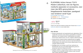 PLAYMOBIL My Life Modern ziekenhuis - 71615 voor €51,89 bij Amazon
