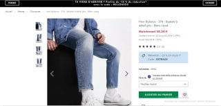 Baskets à détail gris - Blanc cassé à 58,50€