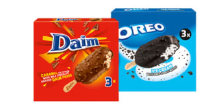 1 doos Daim, Milka, Oreo of Pirulo ijs voor €1,99 bij de Vomar