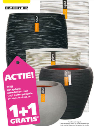 1+1 gratis op de Capi buitenpotterie bij Ranzijn