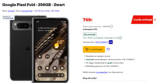 Google Pixel Fold 256GB Zwart voor €749 bij Bol