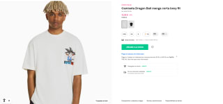 Camiseta Dragon Ball manga corta boxy fit por 12,59€