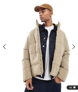 Chaqueta acolchada con cuello alzado ONLY & SONS por solo 12€