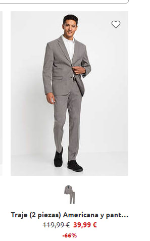 Recopilación trajes para hombre desde 39,99€