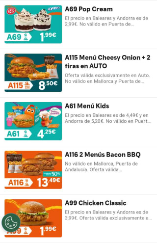 Todas las ofertas disponibles en Popeyes