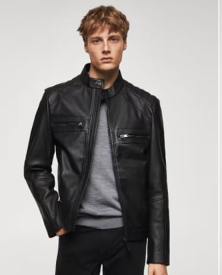 Cazadora biker piel de hombre por 79.99€