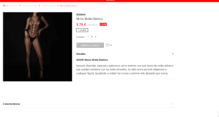 OOOH! Mono Malla Elástico Mujer por 9,78€