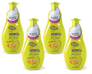 Pack de 4 botes de jabón de manos en espuma The Fruit Company aroma a melón (250ml/bote; a 1,69€/bote)