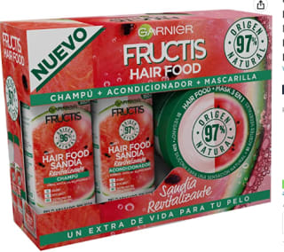 Pack Garnier Fructis Hair Food Sandía Revitalizante a 8.54€