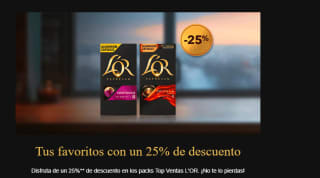 25% de descuento en el top 10 de packs L'Or