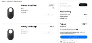 1+1 gratis op een Galaxy SmartTag2 in de Samsung store