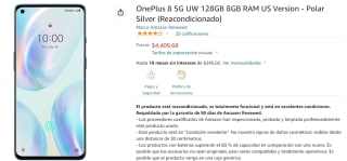 OnePlus 8 5G 128GB Reacondicionado a $4,409 en Amazon