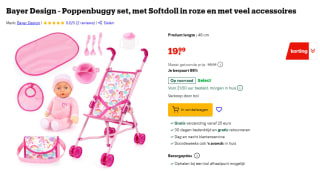 Bayer Design Poppenbuggy set voor €19,99 bij Bol