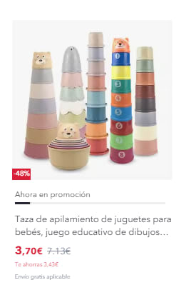 Recopialción de juguetes en oferta flash desde miravia desde 2,39€