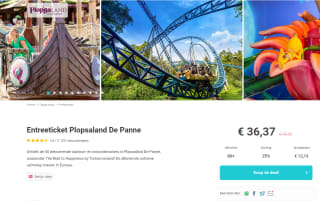 Ticket Plopsaland De Panne voor €36,37