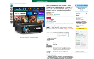 Proyector cine en casa Inteligente para iOS/Android por 119,99€