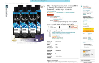 Champú Gliss 6 unidades 200 ml seco volumen por solo 17,10€