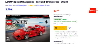 Lego Speed Champions - Ferrari F40 supercar voor €17,99 bij Bol