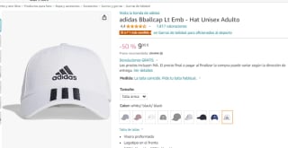 Gorra adidas Bballcap Lt Emb por 9.95€