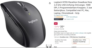 Logitech M705 draadloze Marathon muis voor €20,50 bij Amazon
