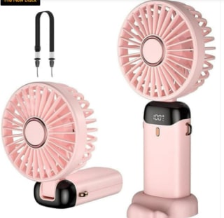 The New Black Veatool Ventilador de Mano Mini Portátil Recargable USB por $18.990
