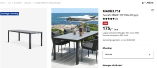 Tuintafel MARIELYST B90xL205 bij Jysk voor €175