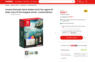 Nintendo Switch Modelo OLED The Legend Of Zelda: Tears Of The Kingdom por 339,99€
