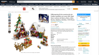 Kit de construcción de Pueblo navideño con Luces LED por 36,99€