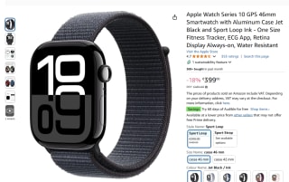 Apple Watch Series 10 GPS 46mm smartwatch voor €401,37 bij Amazon Italië