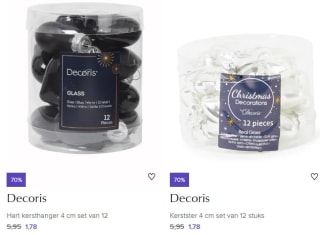 Tot 70% korting op kerstartikelen bij De Bijenkorf