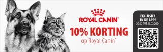 10% korting op Royal Canin via de app bij Zooplus