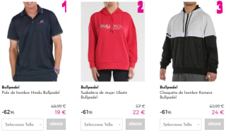BULLPADEL - Prendas con descuento de hasta el 63%