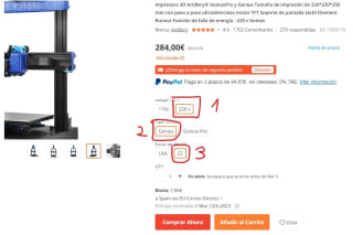 Impresora 3D Artillery Genius Envio Desde Europa por 192,16€