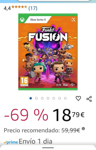 Funko Fusión Xbox Series X por 18,79€.